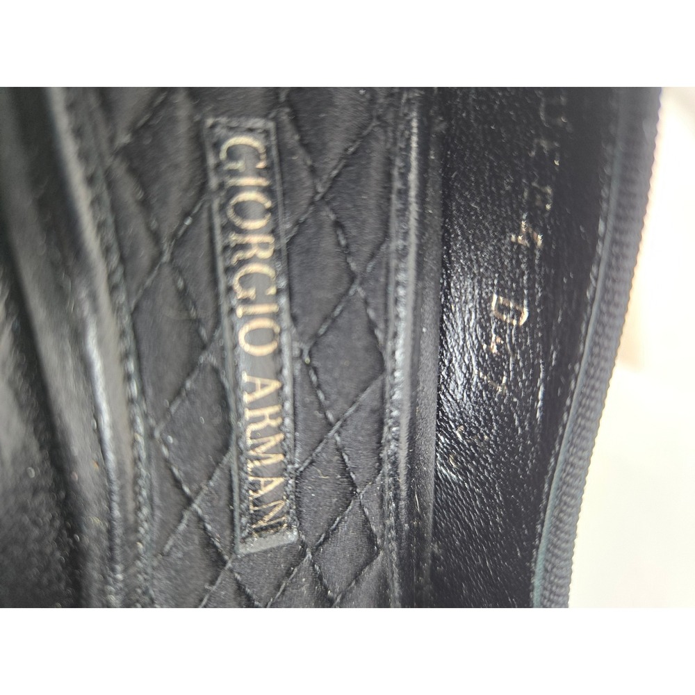 Giorgio Armani Black Satin Velvet Rhinestone Pointed Toe Pumps Heels Italy 36 6 - Picture 10 of 15